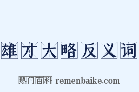 雄才大略反义词是什么意思的图片